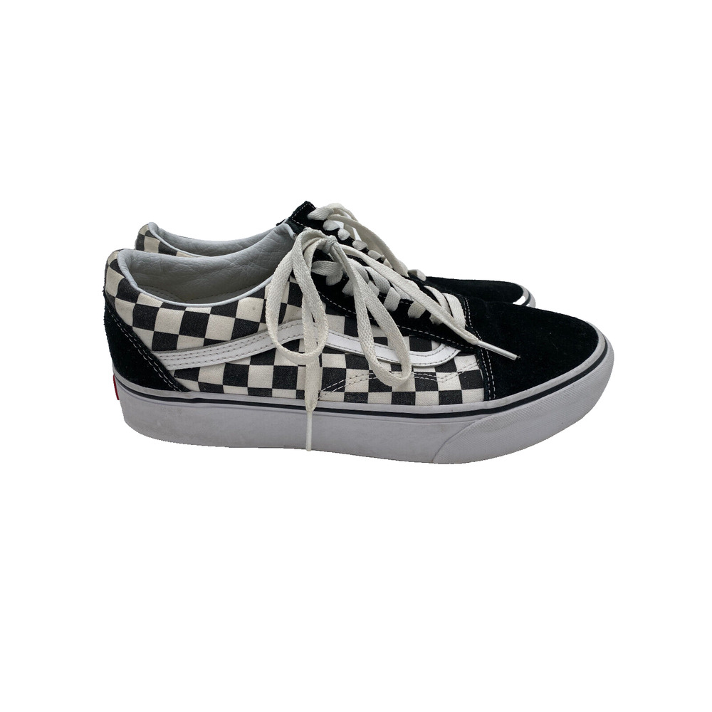 Vans Mens Size 9 Checkerboard Off The Wall Old Skool Black White Low Top Skater